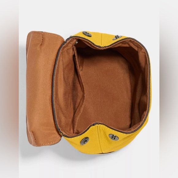 Coach Hudson Small Pack Yellow MSRP $328 NEW - Picture 4 of 4